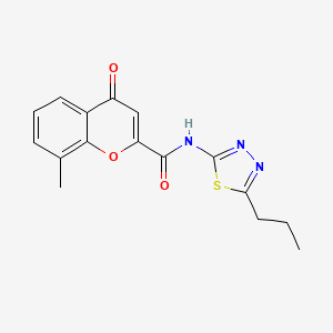 8-methyl-4-oxo-N-(5-propyl-1,3,4-thiadiazol-2-yl)-4H-chromene-2-carboxamide