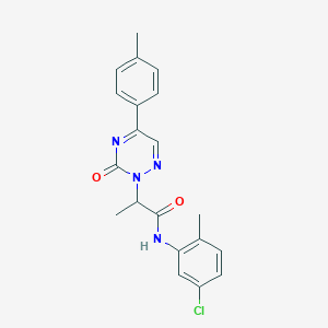 molecular formula C20H19ClN4O2 B11299975 N-(5-chloro-2-methylphenyl)-2-[5-(4-methylphenyl)-3-oxo-1,2,4-triazin-2(3H)-yl]propanamide 