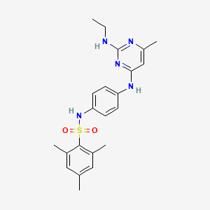 N-(4-((2-(ethylamino)-6-methylpyrimidin-4-yl)amino)phenyl)-2,4,6-trimethylbenzenesulfonamide