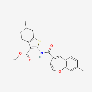 Ethyl 6-methyl-2-{[(8-methyl-1-benzoxepin-4-yl)carbonyl]amino}-4,5,6,7-tetrahydro-1-benzothiophene-3-carboxylate