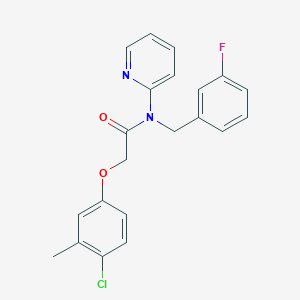 2-(4-chloro-3-methylphenoxy)-N-(3-fluorobenzyl)-N-(pyridin-2-yl)acetamide