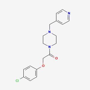 molecular formula C18H20ClN3O2 B11300016 2-(4-Chlorophenoxy)-1-[4-(pyridin-4-ylmethyl)piperazin-1-yl]ethanone 