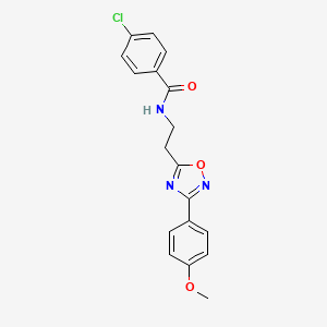 4-chloro-N-{2-[3-(4-methoxyphenyl)-1,2,4-oxadiazol-5-yl]ethyl}benzamide