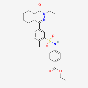 Ethyl 4-({[5-(3-ethyl-4-oxo-3,4,5,6,7,8-hexahydrophthalazin-1-yl)-2-methylphenyl]sulfonyl}amino)benzoate