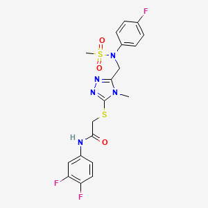 N-(3,4-difluorophenyl)-2-[(5-{[(4-fluorophenyl)(methylsulfonyl)amino]methyl}-4-methyl-4H-1,2,4-triazol-3-yl)sulfanyl]acetamide