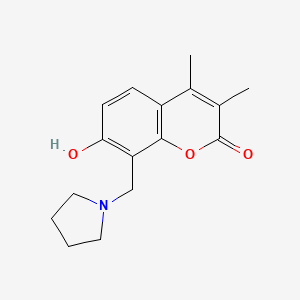 7-hydroxy-3,4-dimethyl-8-(pyrrolidin-1-ylmethyl)-2H-chromen-2-one