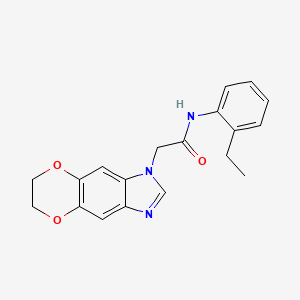 2-(6,7-dihydro-1H-[1,4]dioxino[2,3-f]benzimidazol-1-yl)-N-(2-ethylphenyl)acetamide