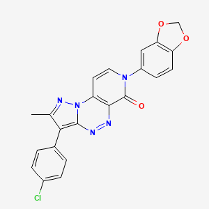 7-(1,3-benzodioxol-5-yl)-3-(4-chlorophenyl)-2-methylpyrazolo[5,1-c]pyrido[4,3-e][1,2,4]triazin-6(7H)-one