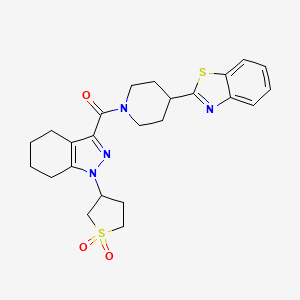 [4-(1,3-benzothiazol-2-yl)piperidin-1-yl][1-(1,1-dioxidotetrahydrothiophen-3-yl)-4,5,6,7-tetrahydro-1H-indazol-3-yl]methanone