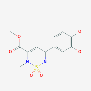 molecular formula C14H16N2O6S B11300175 methyl 5-(3,4-dimethoxyphenyl)-2-methyl-2H-1,2,6-thiadiazine-3-carboxylate 1,1-dioxide 