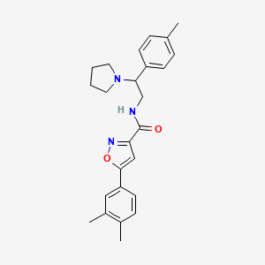 5-(3,4-dimethylphenyl)-N-[2-(4-methylphenyl)-2-(pyrrolidin-1-yl)ethyl]-1,2-oxazole-3-carboxamide