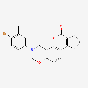 3-(4-bromo-3-methylphenyl)-3,4,8,9-tetrahydro-2H-cyclopenta[3,4]chromeno[8,7-e][1,3]oxazin-6(7H)-one