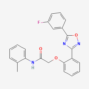 2-{2-[5-(3-fluorophenyl)-1,2,4-oxadiazol-3-yl]phenoxy}-N-(2-methylphenyl)acetamide