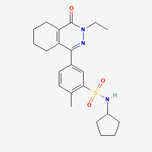 N-cyclopentyl-5-(3-ethyl-4-oxo-3,4,5,6,7,8-hexahydrophthalazin-1-yl)-2-methylbenzenesulfonamide