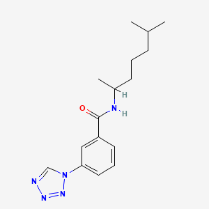 N-(6-methylheptan-2-yl)-3-(1H-tetrazol-1-yl)benzamide