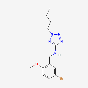 molecular formula C13H18BrN5O B11300234 N-(5-bromo-2-methoxybenzyl)-2-butyl-2H-tetrazol-5-amine 