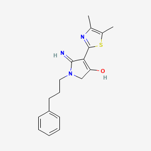 5-amino-4-(4,5-dimethyl-1,3-thiazol-2-yl)-1-(3-phenylpropyl)-1,2-dihydro-3H-pyrrol-3-one