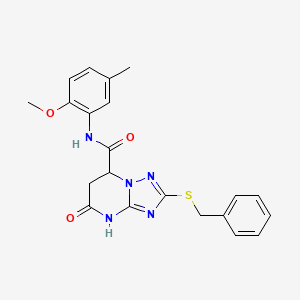 2-(benzylsulfanyl)-N-(2-methoxy-5-methylphenyl)-5-oxo-4,5,6,7-tetrahydro[1,2,4]triazolo[1,5-a]pyrimidine-7-carboxamide