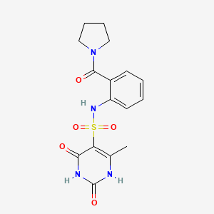 2-hydroxy-4-methyl-6-oxo-N-[2-(pyrrolidin-1-ylcarbonyl)phenyl]-1,6-dihydropyrimidine-5-sulfonamide