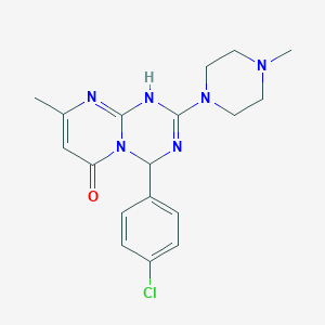 4-(4-chlorophenyl)-8-methyl-2-(4-methylpiperazin-1-yl)-1,4-dihydro-6H-pyrimido[1,2-a][1,3,5]triazin-6-one