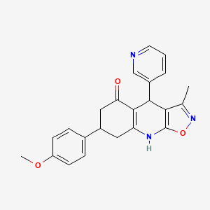 7-(4-Methoxyphenyl)-3-methyl-4-(pyridin-3-yl)-4,6,7,8-tetrahydro[1,2]oxazolo[5,4-b]quinolin-5-ol