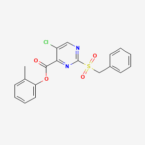 2-Methylphenyl 2-(benzylsulfonyl)-5-chloropyrimidine-4-carboxylate