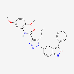 N-(2,5-dimethoxyphenyl)-1-(3-phenyl-2,1-benzoxazol-5-yl)-5-propyl-1H-1,2,3-triazole-4-carboxamide