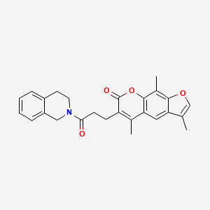 6-[3-(3,4-dihydroisoquinolin-2(1H)-yl)-3-oxopropyl]-3,5,9-trimethyl-7H-furo[3,2-g]chromen-7-one