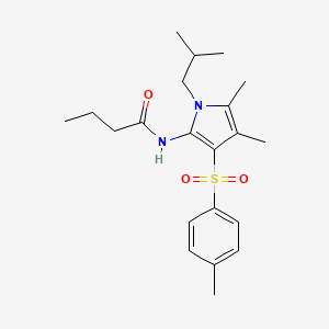 N-{4,5-dimethyl-3-[(4-methylphenyl)sulfonyl]-1-(2-methylpropyl)-1H-pyrrol-2-yl}butanamide