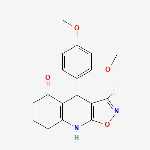 molecular formula C19H20N2O4 B11300345 4-(2,4-Dimethoxyphenyl)-3-methyl-4,6,7,8-tetrahydro[1,2]oxazolo[5,4-b]quinolin-5-ol 