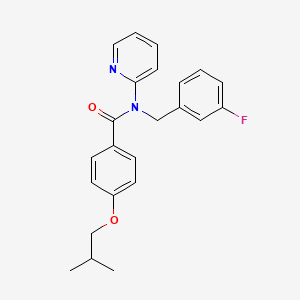 N-(3-fluorobenzyl)-4-(2-methylpropoxy)-N-(pyridin-2-yl)benzamide