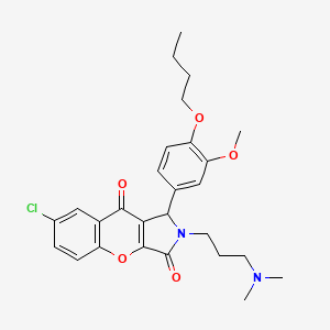 1-(4-Butoxy-3-methoxyphenyl)-7-chloro-2-[3-(dimethylamino)propyl]-1,2-dihydrochromeno[2,3-c]pyrrole-3,9-dione