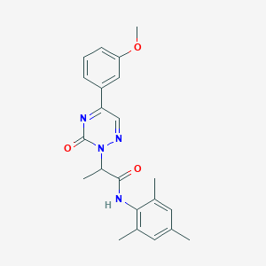 2-[5-(3-methoxyphenyl)-3-oxo-1,2,4-triazin-2(3H)-yl]-N-(2,4,6-trimethylphenyl)propanamide