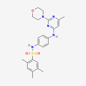 2,4,5-trimethyl-N-(4-((6-methyl-2-morpholinopyrimidin-4-yl)amino)phenyl)benzenesulfonamide