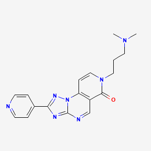 molecular formula C18H19N7O B11300420 7-[3-(dimethylamino)propyl]-2-pyridin-4-ylpyrido[3,4-e][1,2,4]triazolo[1,5-a]pyrimidin-6(7H)-one 