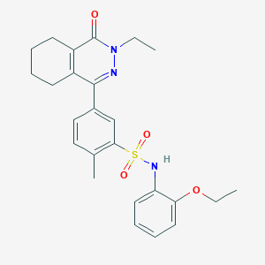 molecular formula C25H29N3O4S B11300473 N-(2-ethoxyphenyl)-5-(3-ethyl-4-oxo-3,4,5,6,7,8-hexahydrophthalazin-1-yl)-2-methylbenzenesulfonamide 