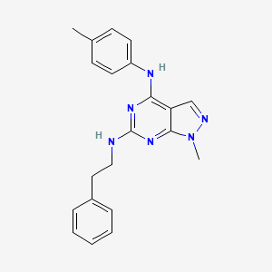 1-methyl-N~4~-(4-methylphenyl)-N~6~-(2-phenylethyl)-1H-pyrazolo[3,4-d]pyrimidine-4,6-diamine