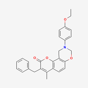 3-benzyl-9-(4-ethoxyphenyl)-4-methyl-9,10-dihydro-2H,8H-chromeno[8,7-e][1,3]oxazin-2-one