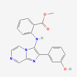 molecular formula C20H16N4O3 B11300505 Methyl 2-{[2-(3-hydroxyphenyl)imidazo[1,2-a]pyrazin-3-yl]amino}benzoate 