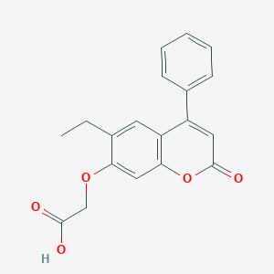 2-[(6-ethyl-2-oxo-4-phenyl-2H-chromen-7-yl)oxy]acetic acid