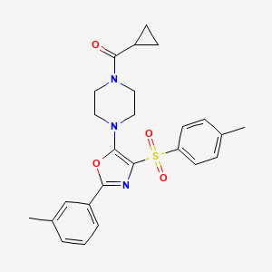 Cyclopropyl(4-{2-(3-methylphenyl)-4-[(4-methylphenyl)sulfonyl]-1,3-oxazol-5-yl}piperazin-1-yl)methanone