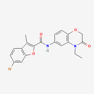 6-bromo-N-(4-ethyl-3-oxo-3,4-dihydro-2H-1,4-benzoxazin-6-yl)-3-methyl-1-benzofuran-2-carboxamide