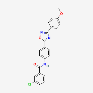 3-chloro-N-{4-[3-(4-methoxyphenyl)-1,2,4-oxadiazol-5-yl]phenyl}benzamide