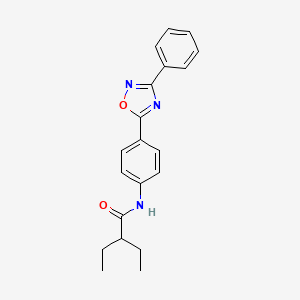 2-ethyl-N-[4-(3-phenyl-1,2,4-oxadiazol-5-yl)phenyl]butanamide