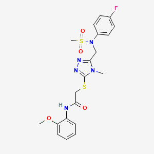 2-[(5-{[(4-fluorophenyl)(methylsulfonyl)amino]methyl}-4-methyl-4H-1,2,4-triazol-3-yl)sulfanyl]-N-(2-methoxyphenyl)acetamide