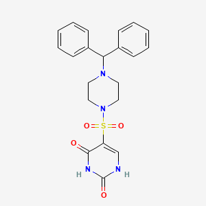 5-{[4-(diphenylmethyl)piperazin-1-yl]sulfonyl}-2-hydroxypyrimidin-4(3H)-one