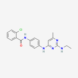 2-chloro-N-(4-{[2-(ethylamino)-6-methylpyrimidin-4-yl]amino}phenyl)benzamide