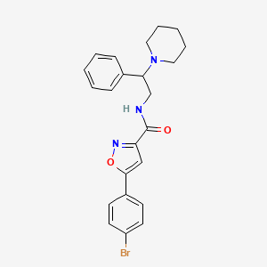 5-(4-bromophenyl)-N-[2-phenyl-2-(piperidin-1-yl)ethyl]-1,2-oxazole-3-carboxamide