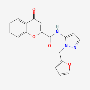 N-[1-(furan-2-ylmethyl)-1H-pyrazol-5-yl]-4-oxo-4H-chromene-2-carboxamide