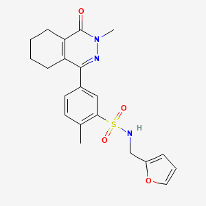 N-(furan-2-ylmethyl)-2-methyl-5-(3-methyl-4-oxo-3,4,5,6,7,8-hexahydrophthalazin-1-yl)benzenesulfonamide